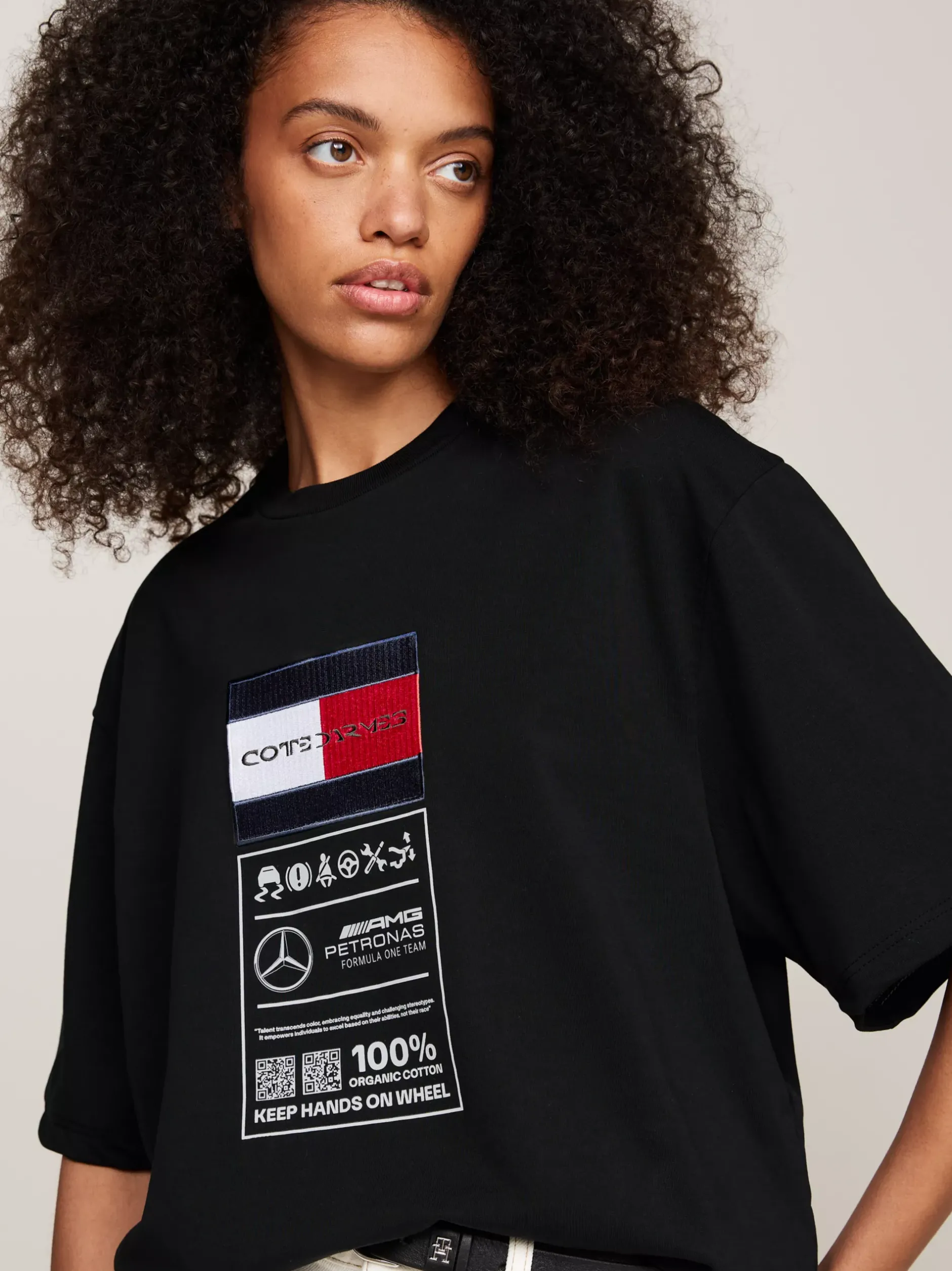 T-Shirty*Tommy Hilfiger T-shirt Tommy X Mercedes F1 X CR Z Etykietką BLACK