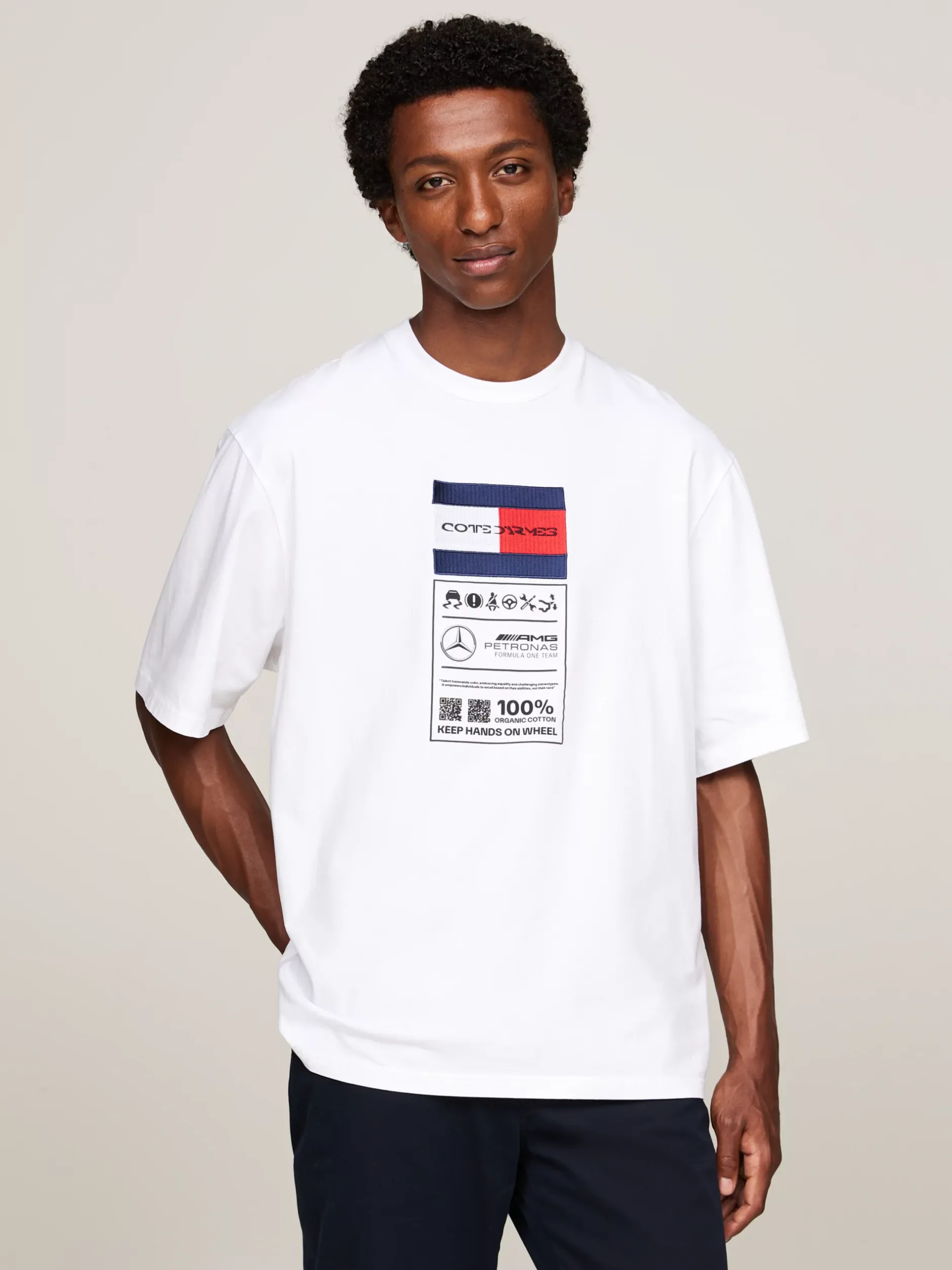 T-Shirty*Tommy Hilfiger T-shirt Tommy X Mercedes F1 X CR Z Etykietką WHITE