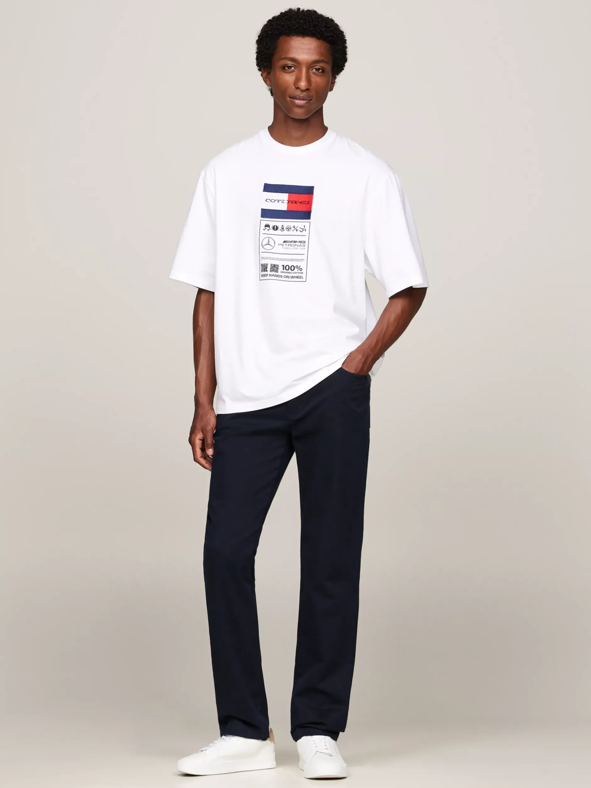 T-Shirty*Tommy Hilfiger T-shirt Tommy X Mercedes F1 X CR Z Etykietką WHITE