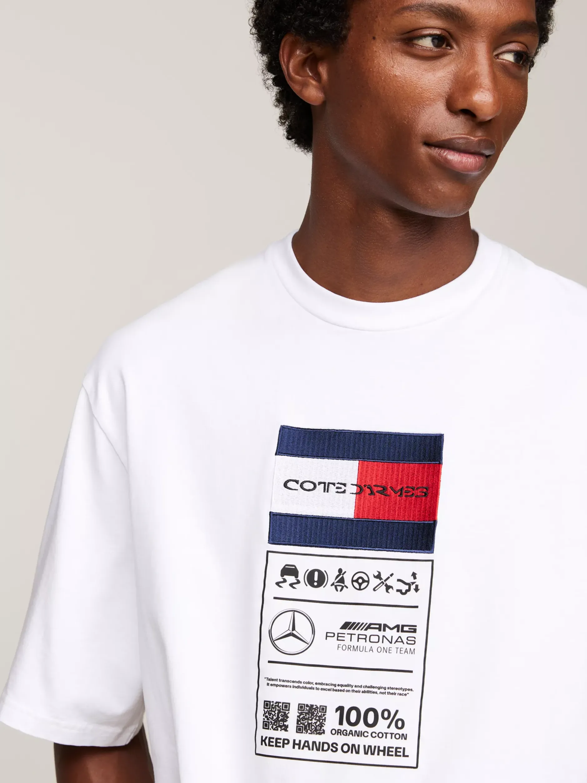 T-Shirty*Tommy Hilfiger T-shirt Tommy X Mercedes F1 X CR Z Etykietką WHITE