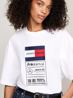 T-Shirty*Tommy Hilfiger T-shirt Tommy X Mercedes F1 X CR Z Etykietką WHITE