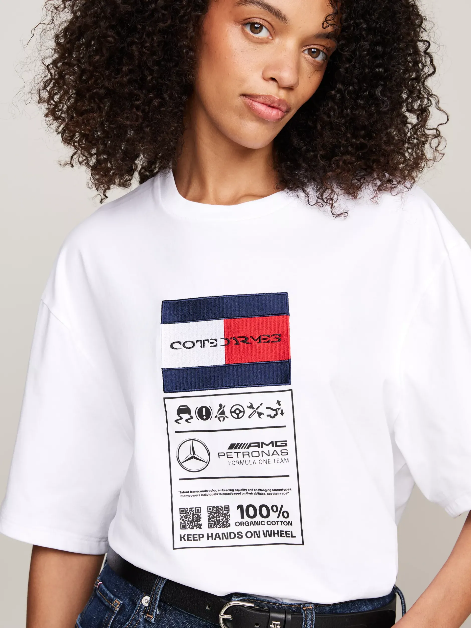 T-Shirty*Tommy Hilfiger T-shirt Tommy X Mercedes F1 X CR Z Etykietką WHITE