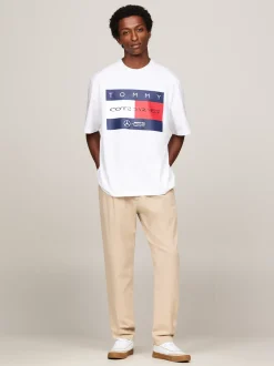 T-Shirty*Tommy Hilfiger T-shirt Tommy X Mercedes F1 X CR Z Logo Z Flagą WHITE