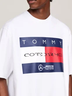 T-Shirty*Tommy Hilfiger T-shirt Tommy X Mercedes F1 X CR Z Logo Z Flagą WHITE