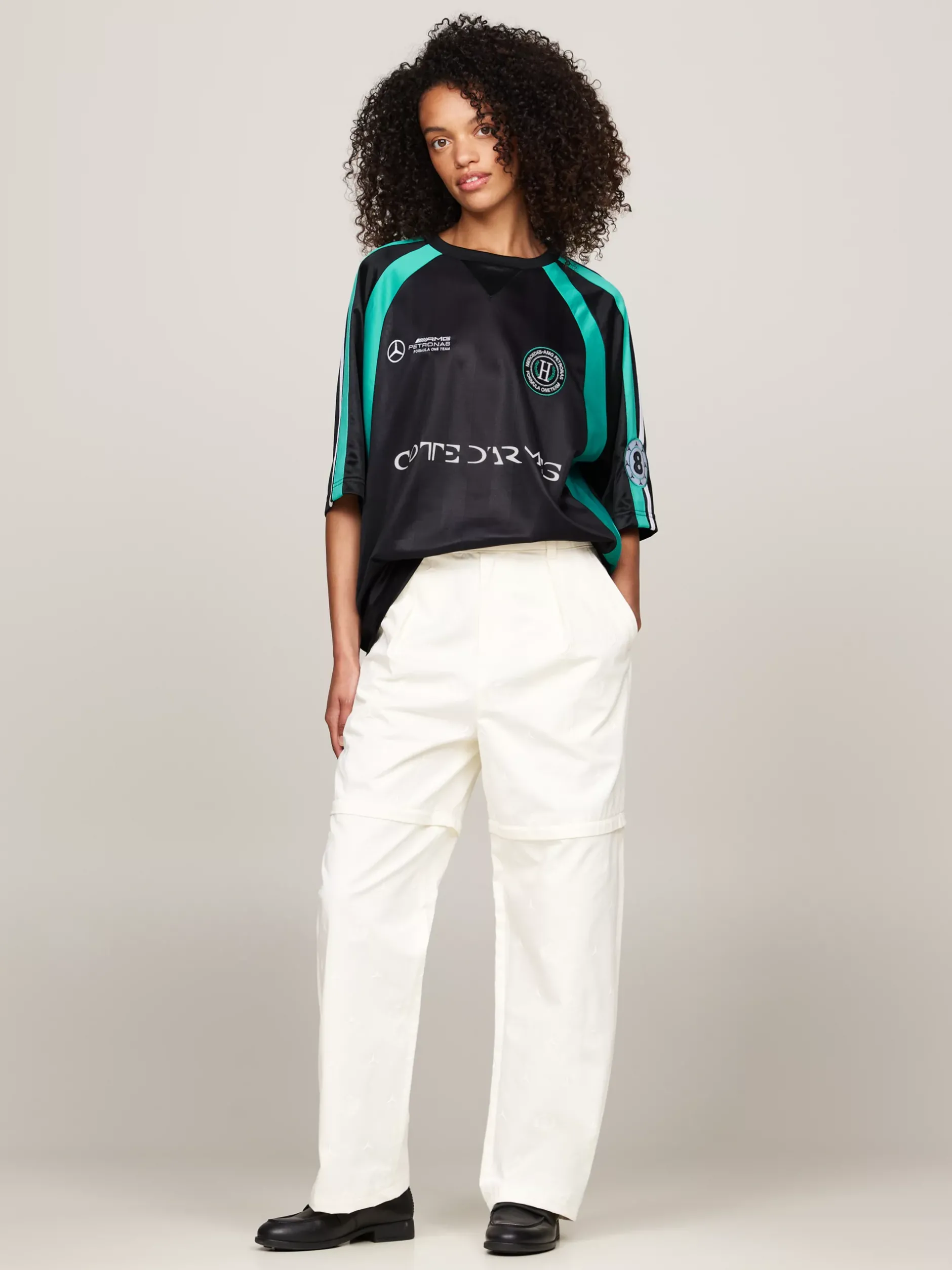 T-Shirty*Tommy Hilfiger T-shirt Tommy X Mercedes F1 X CR Lewis Hamilton BLACK