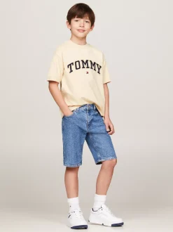 T-Shirty I Koszulki Polo*Tommy Hilfiger T-shirt W Uczelnianym Stylu Z Logo COUNTRY IVORY
