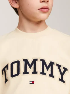 T-Shirty I Koszulki Polo*Tommy Hilfiger T-shirt W Uczelnianym Stylu Z Logo COUNTRY IVORY