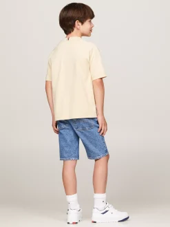T-Shirty I Koszulki Polo*Tommy Hilfiger T-shirt W Uczelnianym Stylu Z Logo COUNTRY IVORY