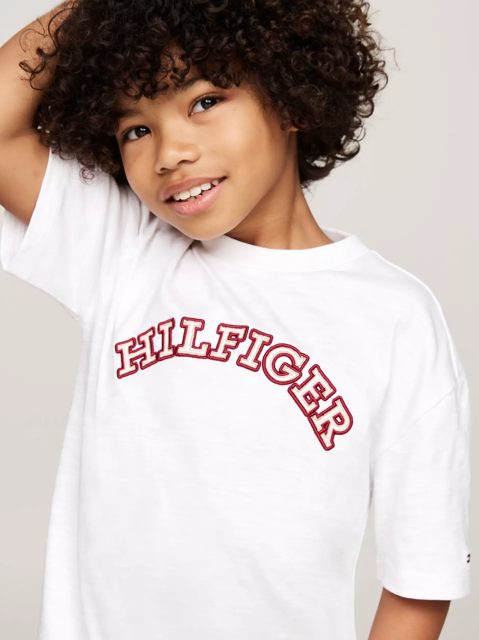 T-Shirty I Koszulki Polo*Tommy Hilfiger T-shirt Z Aplikacją Z Logo Hilfiger Monotype WHITE