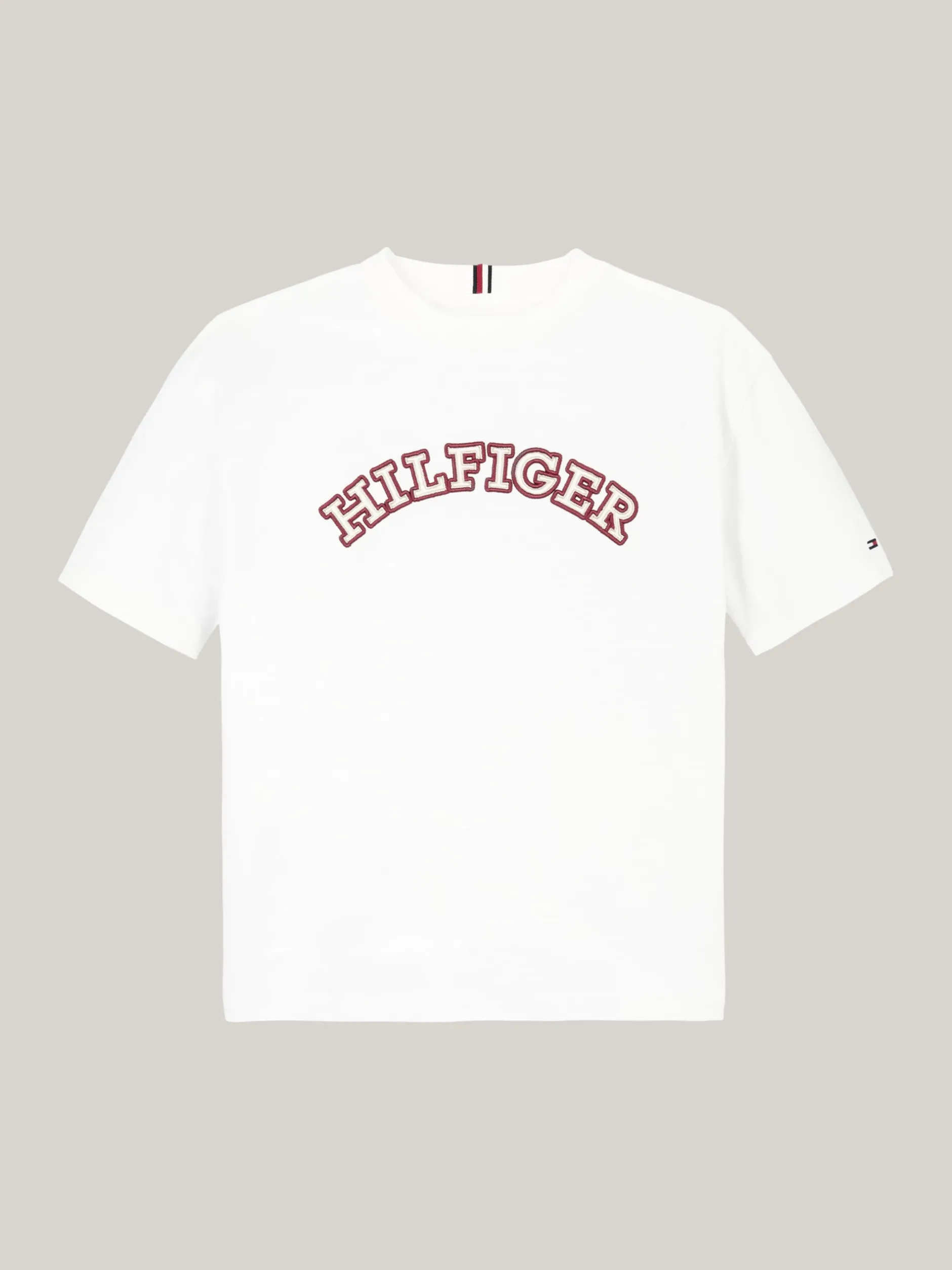 T-Shirty I Koszulki Polo*Tommy Hilfiger T-shirt Z Aplikacją Z Logo Hilfiger Monotype WHITE