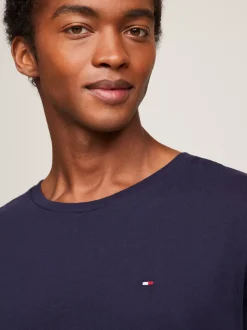 Stroje Domowe*Tommy Hilfiger T-shirt Z Bawełny NAVY BLAZER