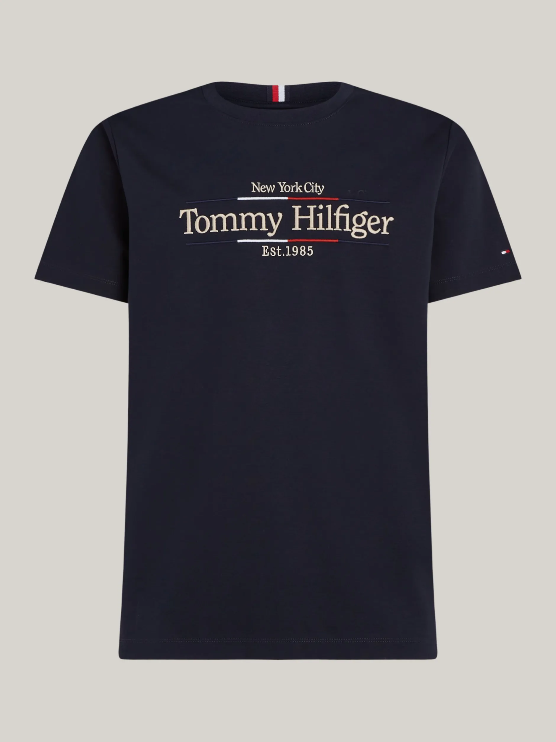 T-Shirty*Tommy Hilfiger T-shirt Z Bawełny Interlock Z Logo DESERT SKY