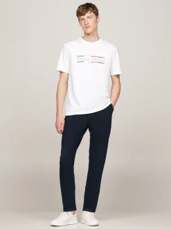 T-Shirty*Tommy Hilfiger T-shirt Z Bawełny Interlock Z Logo WHITE