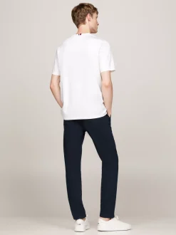 T-Shirty*Tommy Hilfiger T-shirt Z Bawełny Interlock Z Logo WHITE