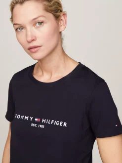 T-Shirty*Tommy Hilfiger T-shirt Z Bawełny Z Logo DESERT SKY