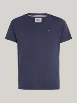 T-Shirty*Tommy Hilfiger T-shirt Z Dekoltem W Kształcie Litery V BLACK IRIS