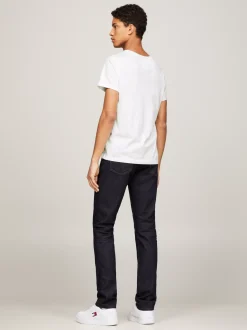 T-Shirty*Tommy Hilfiger T-shirt Z Dekoltem W Kształcie Litery V CLASSIC WHITE
