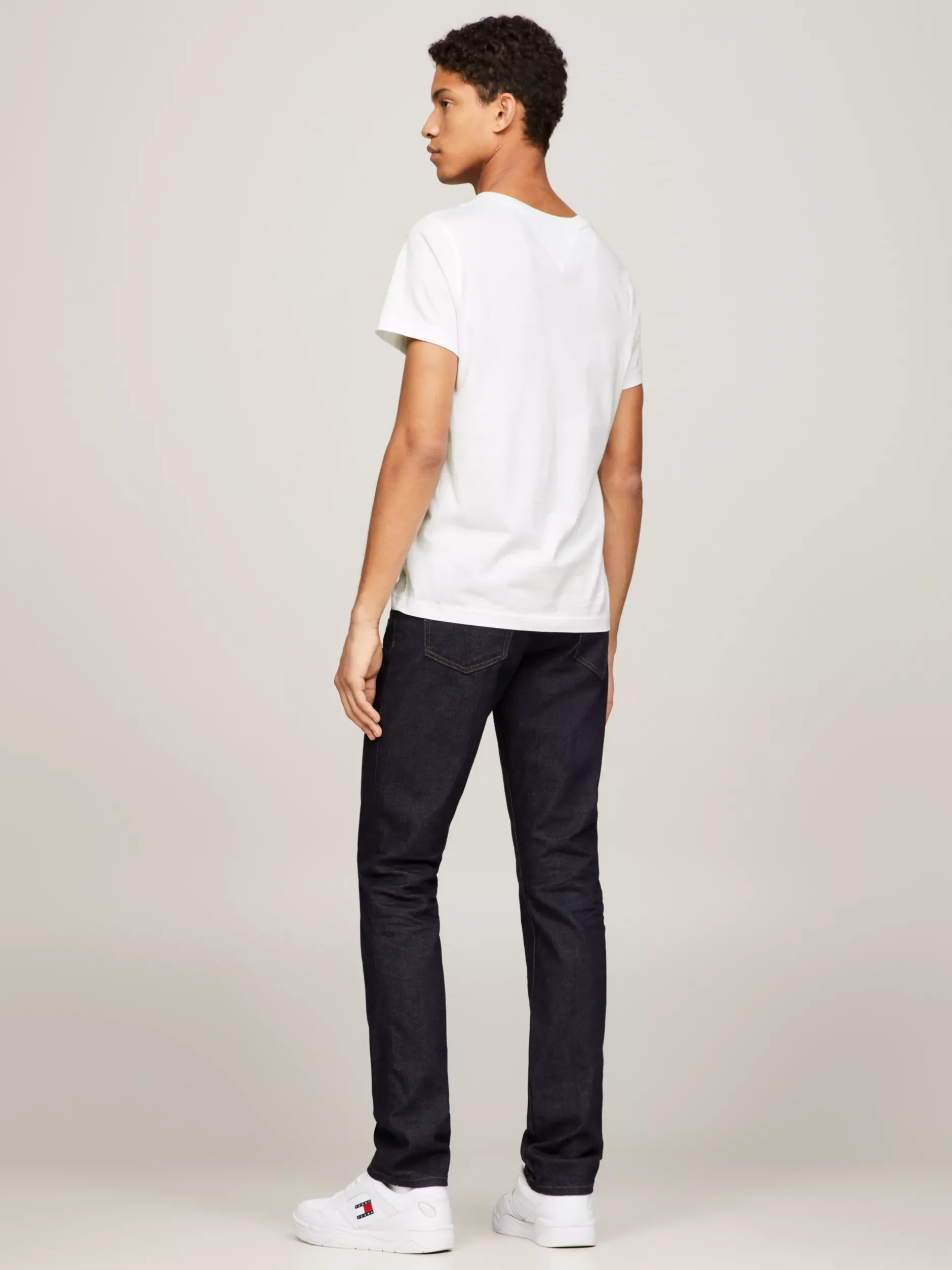 T-Shirty*Tommy Hilfiger T-shirt Z Dekoltem W Kształcie Litery V CLASSIC WHITE