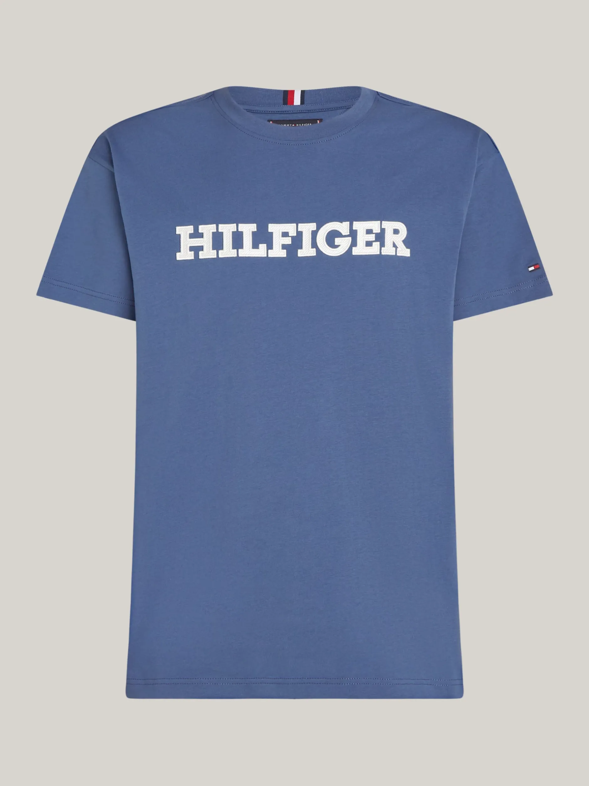 T-Shirty*Tommy Hilfiger T-shirt Z Diagonalu Z Wyhaftowanym Logo AEGEAN SEA