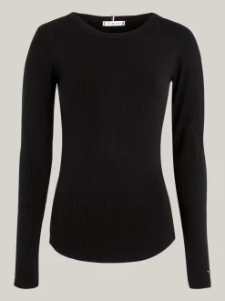 T-Shirty*Tommy Hilfiger T-shirt Z Długim Rękawem I Dekoltem W łódkę BLACK