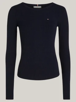T-Shirty*Tommy Hilfiger T-shirt Z Długim Rękawem I Dekoltem W łódkę DESERT SKY