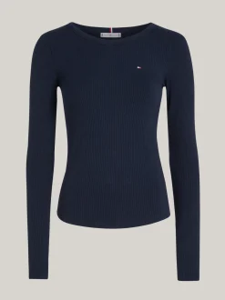 T-Shirty*Tommy Hilfiger T-shirt Z Długim Rękawem I Dekoltem W łódkę DESERT SKY
