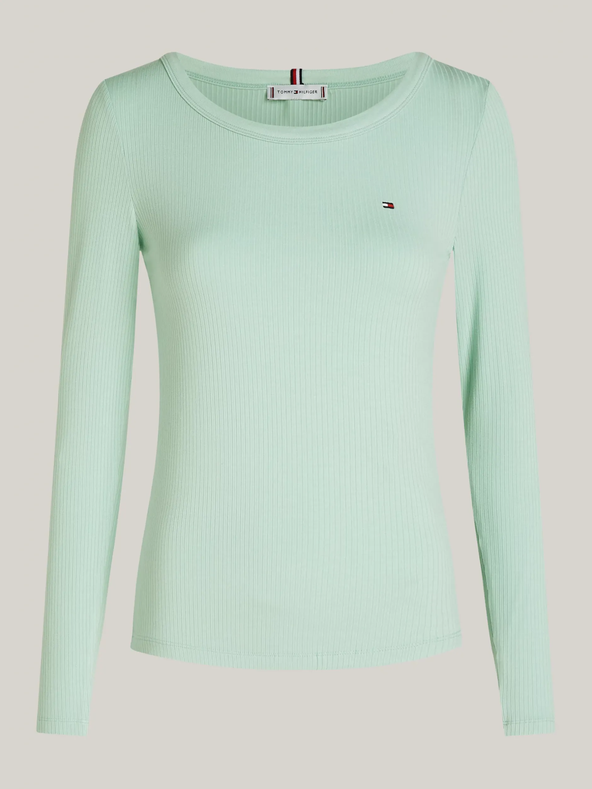 T-Shirty*Tommy Hilfiger T-shirt Z Długim Rękawem I Dekoltem W łódkę MINTY ESSENCE