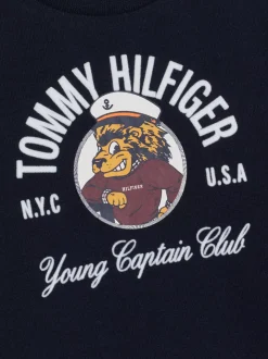 Dziewczynki|Chłopcy*Tommy Hilfiger T-shirt Z Długim Rękawem I Flokowanym Logo DESERT SKY