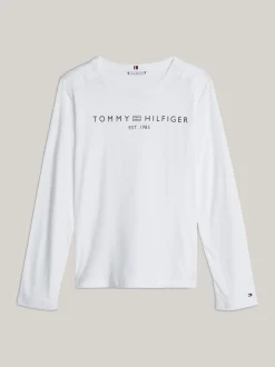 T-Shirty*Tommy Hilfiger T-shirt Z Długim Rękawem I Logo Adaptive TH OPTIC WHITE