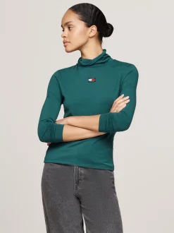 T-Shirty*Tommy Hilfiger T-shirt Z Długim Rękawem I Naszywką Tommy DEEP SEAWATER