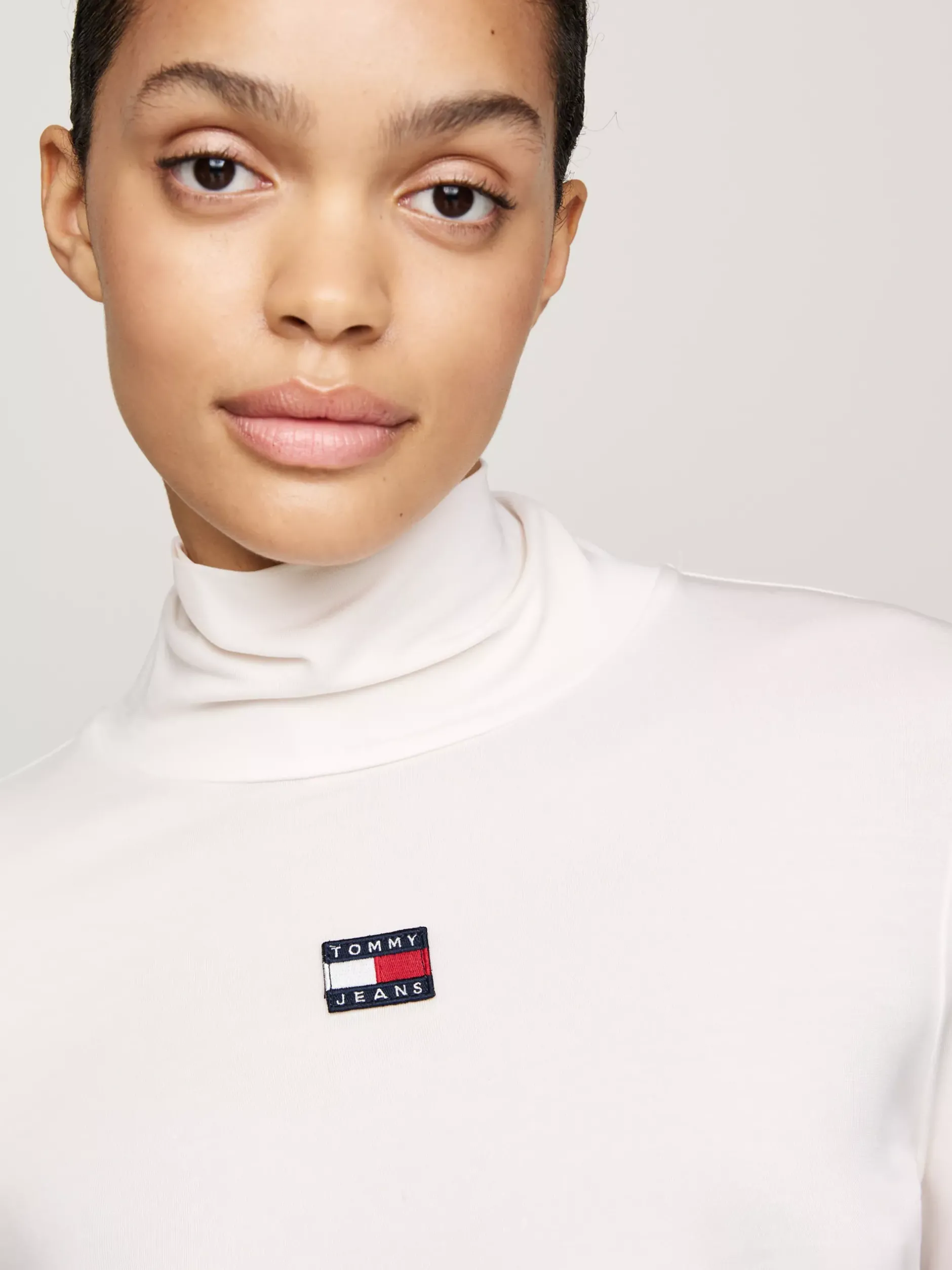 T-Shirty*Tommy Hilfiger T-shirt Z Długim Rękawem I Naszywką Tommy ANCIENT WHITE