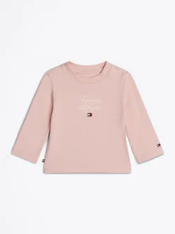 Dziewczynki|Chłopcy*Tommy Hilfiger T-shirt Z Długim Rękawem I Okrągłym Dekoltem SOFT ROSE