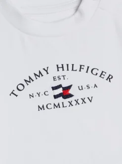 Dziewczynki|Chłopcy*Tommy Hilfiger T-shirt Z Długim Rękawem I Okrągłym Dekoltem WHITE