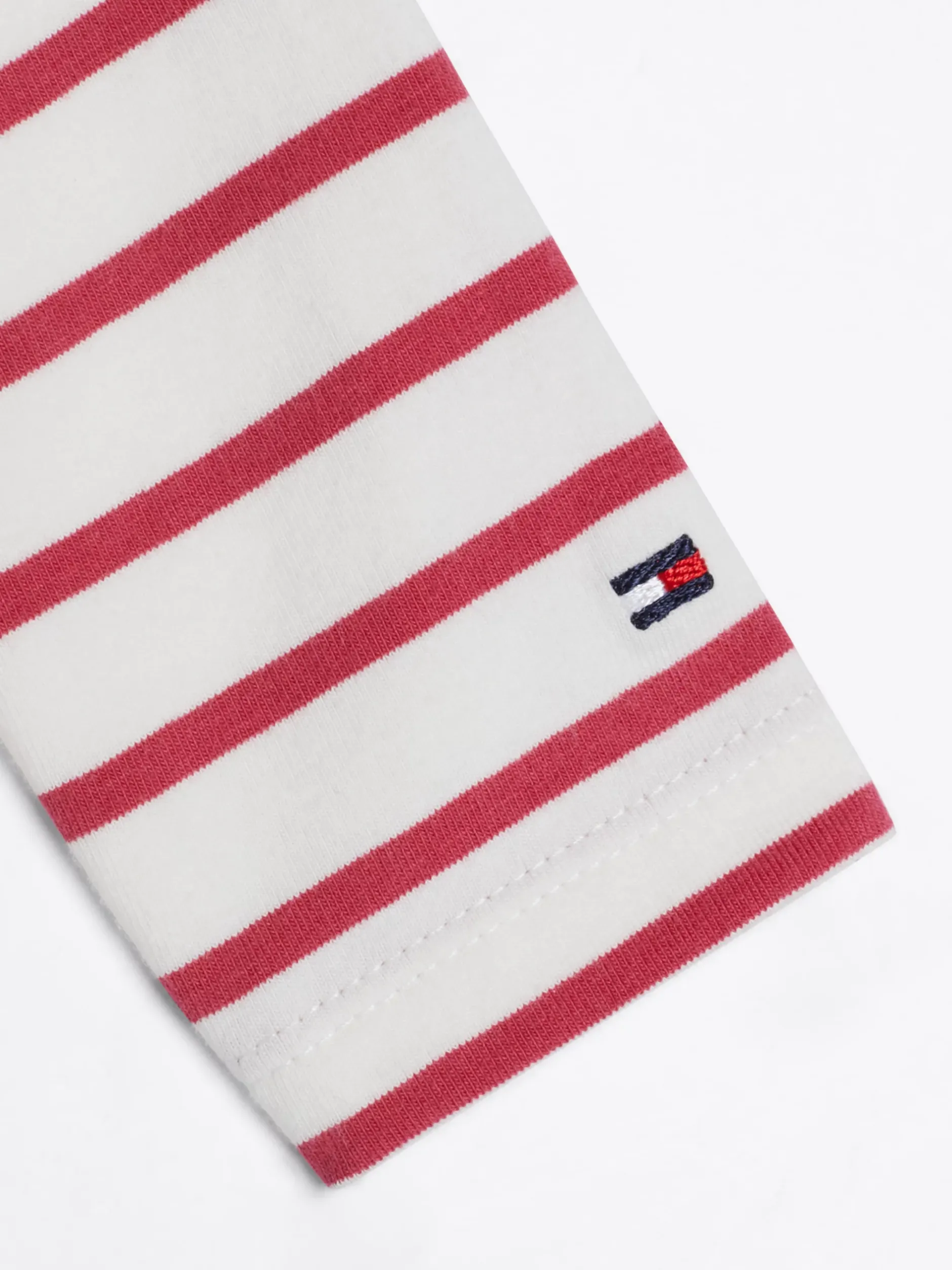 Dziewczynki|Chłopcy*Tommy Hilfiger T-shirt Z Długim Rękawem W Paski Z Falbankami HERITAGE PINK STRIPE