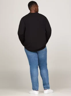 T-Shirty*Tommy Hilfiger T-shirt Z Długim Rękawem Z Kolekcji Plus BLACK
