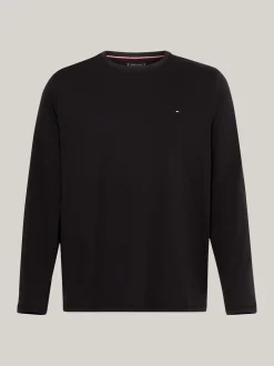 T-Shirty*Tommy Hilfiger T-shirt Z Długim Rękawem Z Kolekcji Plus BLACK