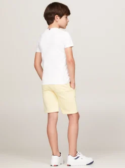 T-Shirty I Koszulki Polo*Tommy Hilfiger T-shirt Z Dzianiny Pętelkowej Ze Sloganem WHITE