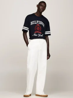T-Shirty*Tommy Hilfiger T-shirt Z Emblematem I Dużym Logo DESERT SKY
