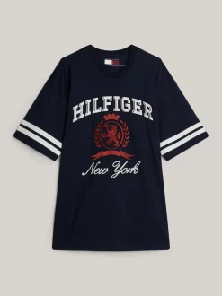 T-Shirty*Tommy Hilfiger T-shirt Z Emblematem I Dużym Logo DESERT SKY