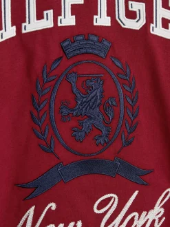 T-Shirty*Tommy Hilfiger T-shirt Z Emblematem I Dużym Logo ROUGE