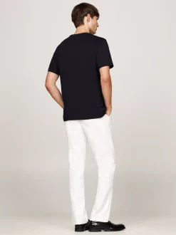 T-Shirty*Tommy Hilfiger T-shirt Z Haftem Z Flagą Hilfiger DESERT SKY
