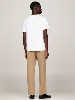 T-Shirty*Tommy Hilfiger T-shirt Z Haftem Z Flagą Hilfiger WHITE