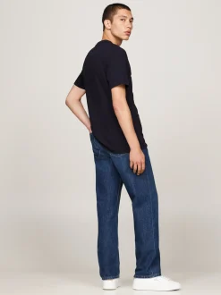 T-Shirty*Tommy Hilfiger T-shirt Z Haftowanym Logo DESERT SKY