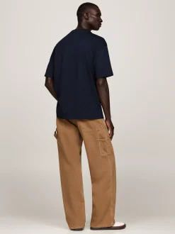 T-Shirty*Tommy Hilfiger T-shirt Z Kieszenią I Wyhaftowanym Emblematem DESERT SKY