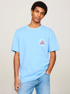 T-Shirty*Tommy Hilfiger T-shirt Z Kolekcji Plus Z Nadrukiem Z Tyłu WESTSIDE BLUE