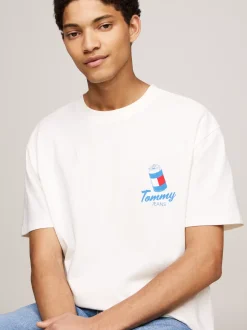 T-Shirty*Tommy Hilfiger T-shirt Z Kolekcji Plus Z Nadrukiem Z Tyłu ANCIENT WHITE