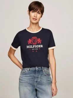 T-Shirty*Tommy Hilfiger T-shirt Z Kontrastowym Wykończeniem DESERT SKY