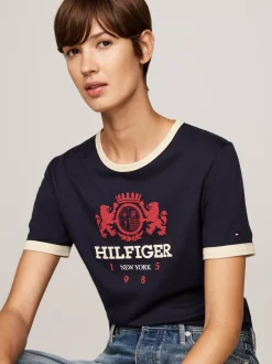 T-Shirty*Tommy Hilfiger T-shirt Z Kontrastowym Wykończeniem DESERT SKY