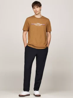 T-Shirty*Tommy Hilfiger T-shirt Z Logo COUNTRY BROWN