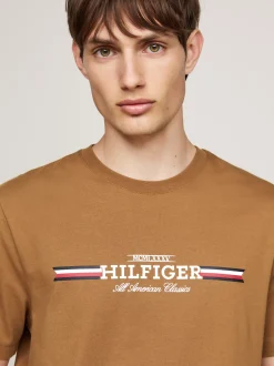 T-Shirty*Tommy Hilfiger T-shirt Z Logo COUNTRY BROWN
